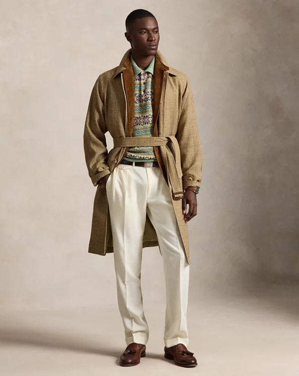 Pleated Wool Barathea Trouser