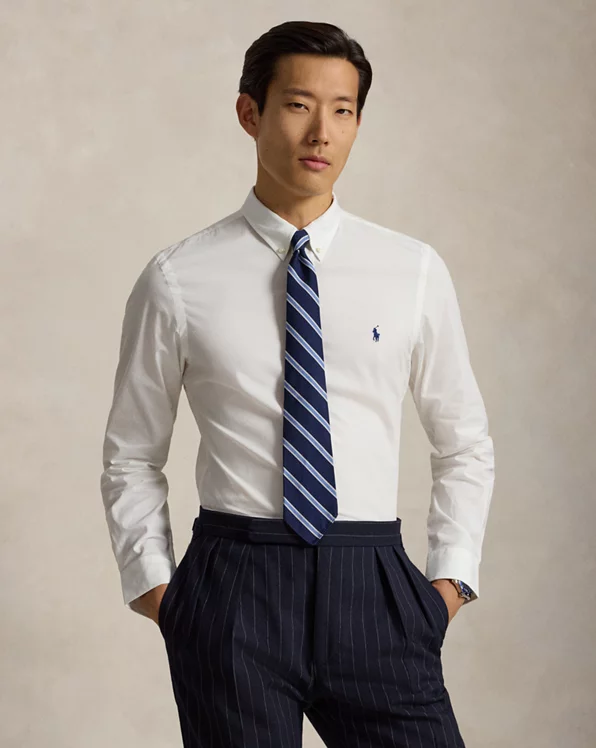 Slim Fit Stretch Poplin Shirt 