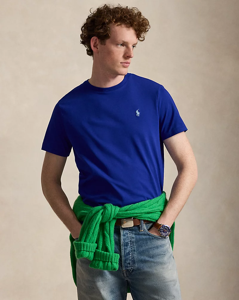 Classic Azure Custom Slim Fit Jersey Crewneck T-Shirt Polo Ralph Lauren 1
