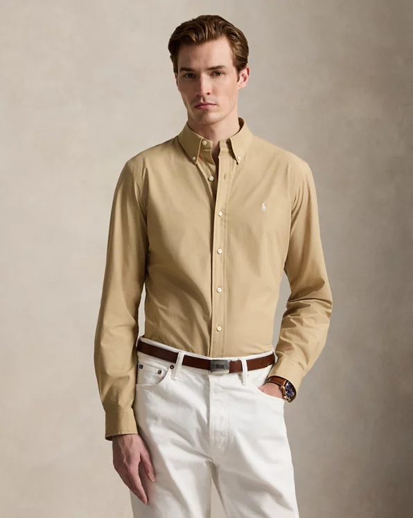 Custom Fit Stretch Poplin Shirt
