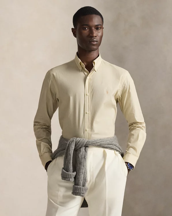 Custom Fit Stretch Poplin Shirt