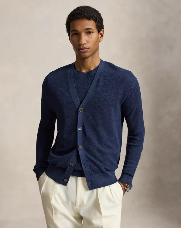 Relaxed Fit Linen Cardigan
