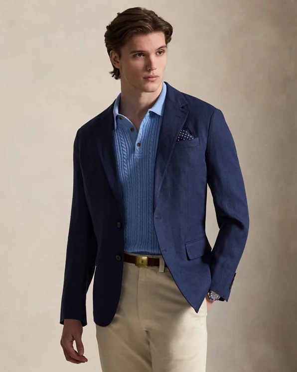 Polo Soft Modern Fit Linen-Blend Jacket